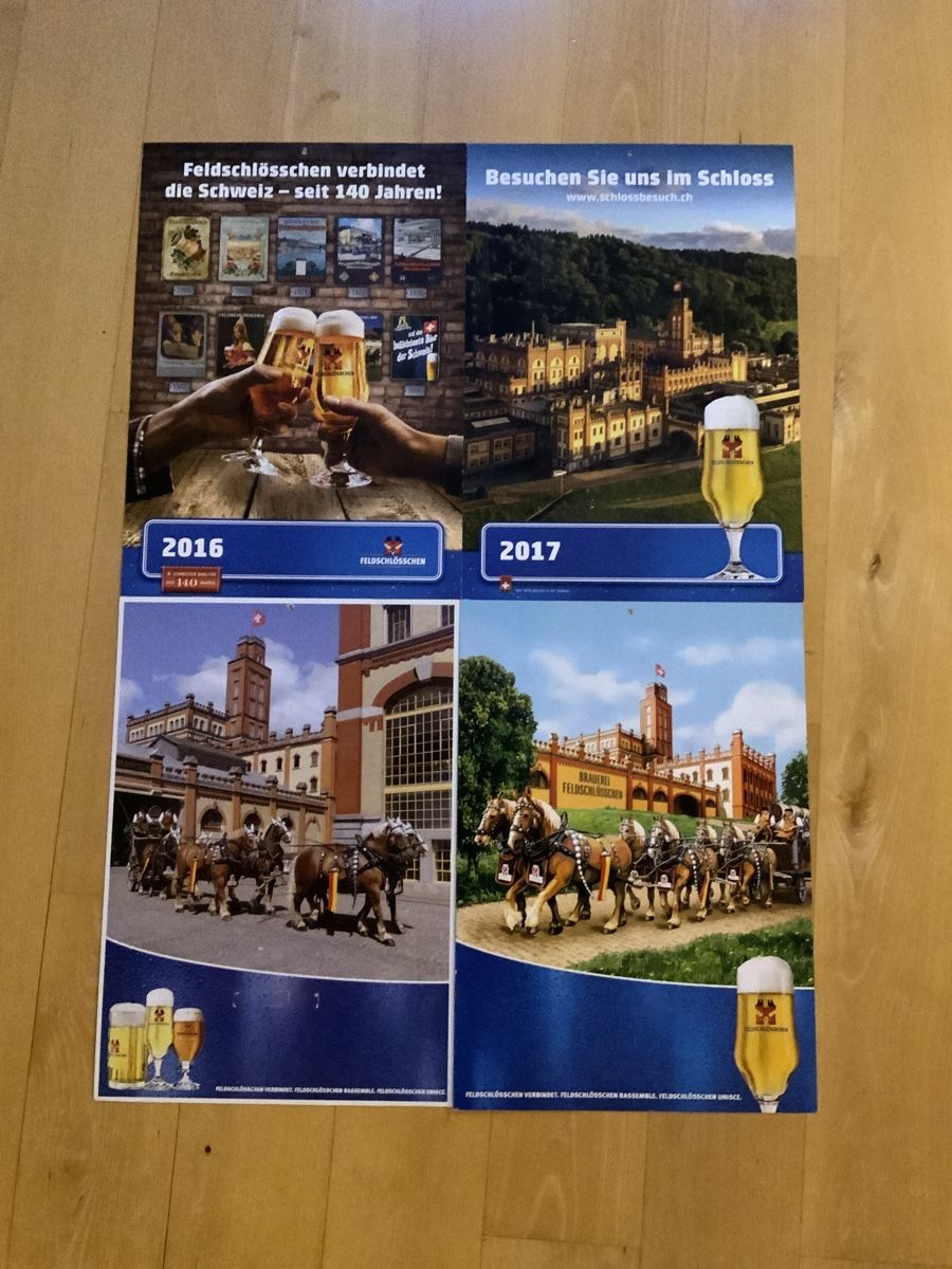 Feldschlösschen Calendari: 4 Feldschlösschenkalender – Usato da Magden venduto da rom_5zrl