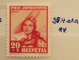 ABJ49) 95.4.01a, Abart Rasterfehler im Haar postfrisch