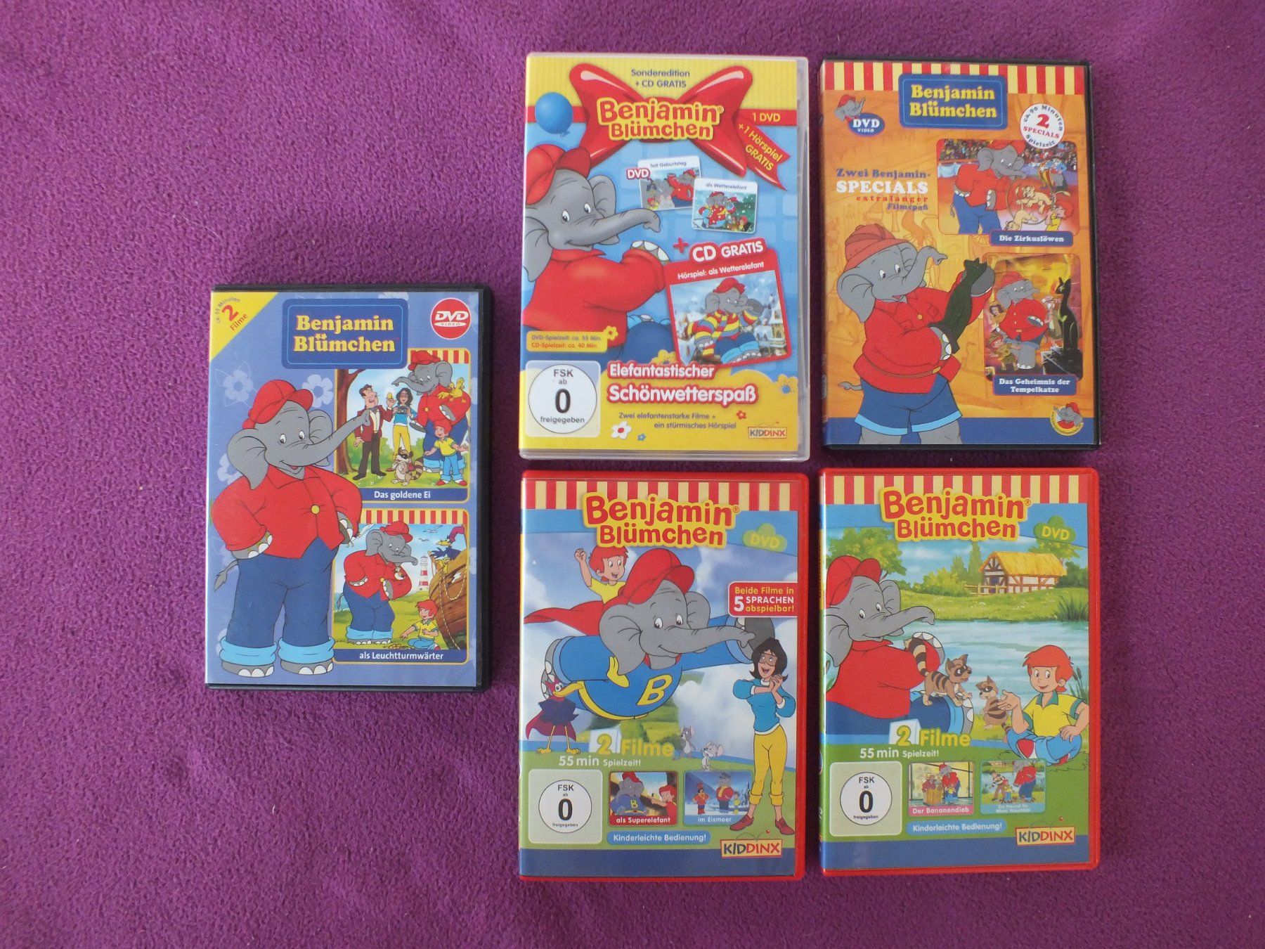 Tutti i DVDs: Benjamin Blümchen DVD Set aus 10 DVD´s / 20 Filmen – Usato da Müllheim Dorf venduto da Seeeule01 1