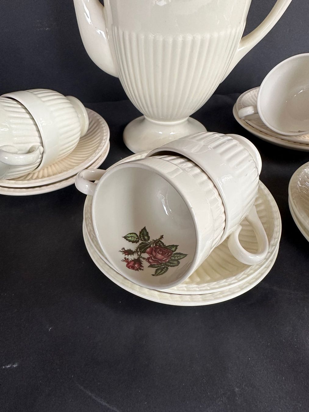 Set di piatti: Wedgwood creamware Kaffeeset....18 Stück – Usato da Saas im Prättigau venduto da norman02 1