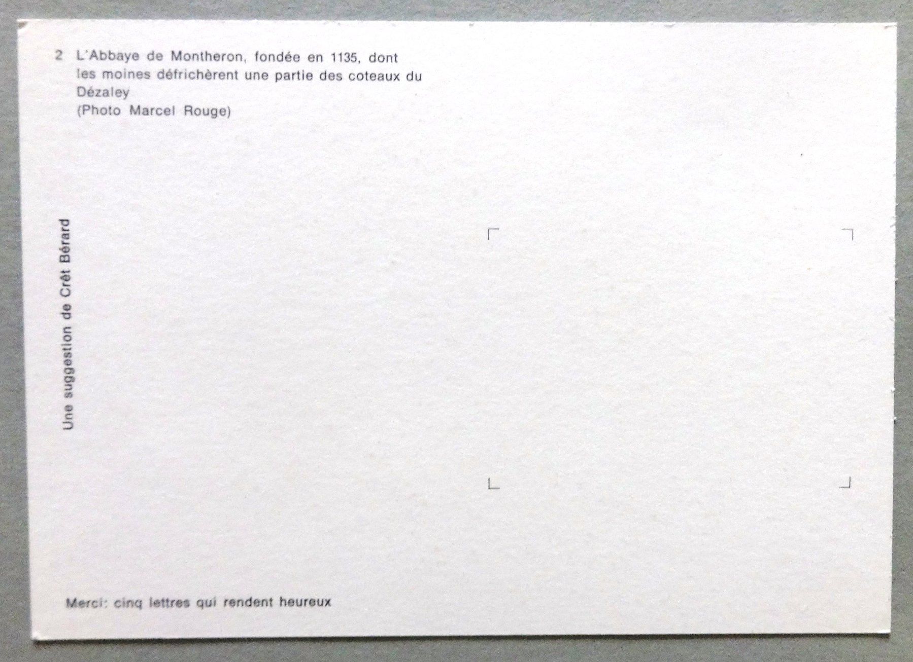 Cartoline postali: L' Abbaye de Montheron – Usato da Fétigny venduto da Billy2miny 1