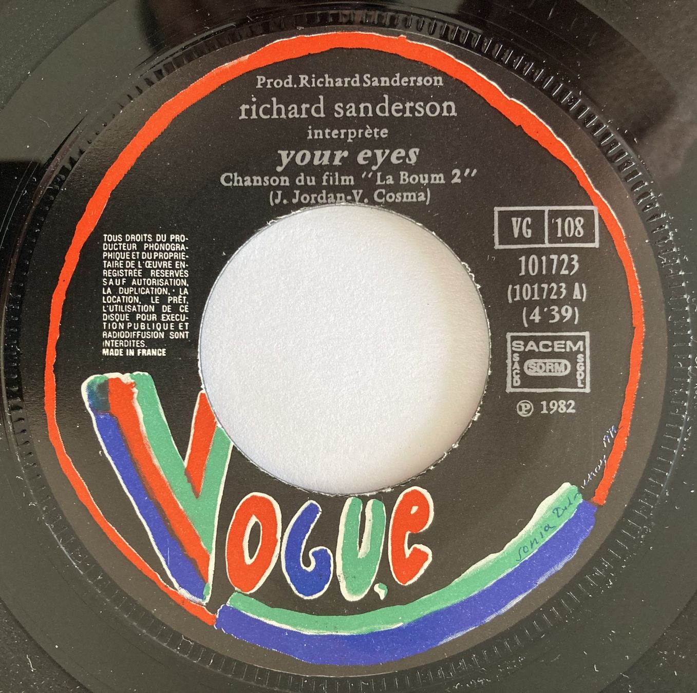 Schallplatten: RICHARD SANDERSON - YOUR EYES – Gebraucht aus Bottens von hotter-than-hell 2