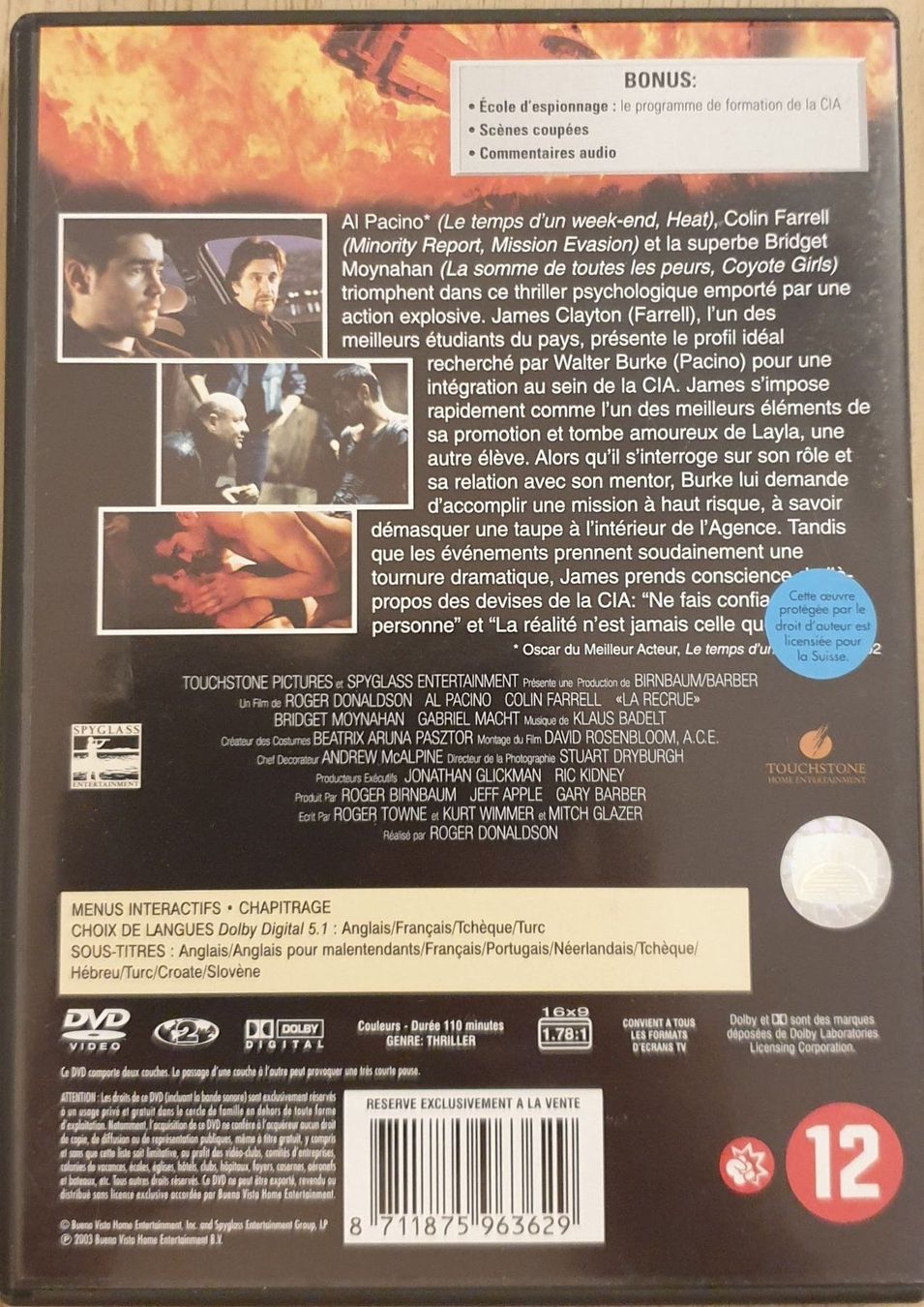 Tutti i DVDs: La Recrue (2003) – Usato da La Tour-de-Peilz venduto da Resize 1