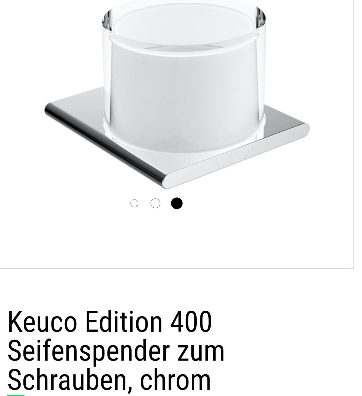 Keuco Portasapone: Seifenspender Keuco Serie 400 – Nuovo (secondo la descrizione) da Krauchthal venduto da Raumzeugen