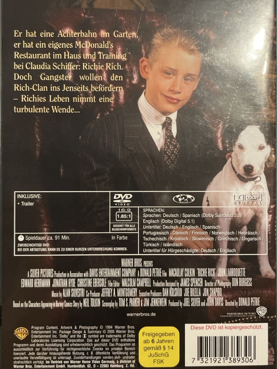 Tutti i DVDs: Richie Rich (1994)  selten – Usato da Waldenburg venduto da Mimily33 1
