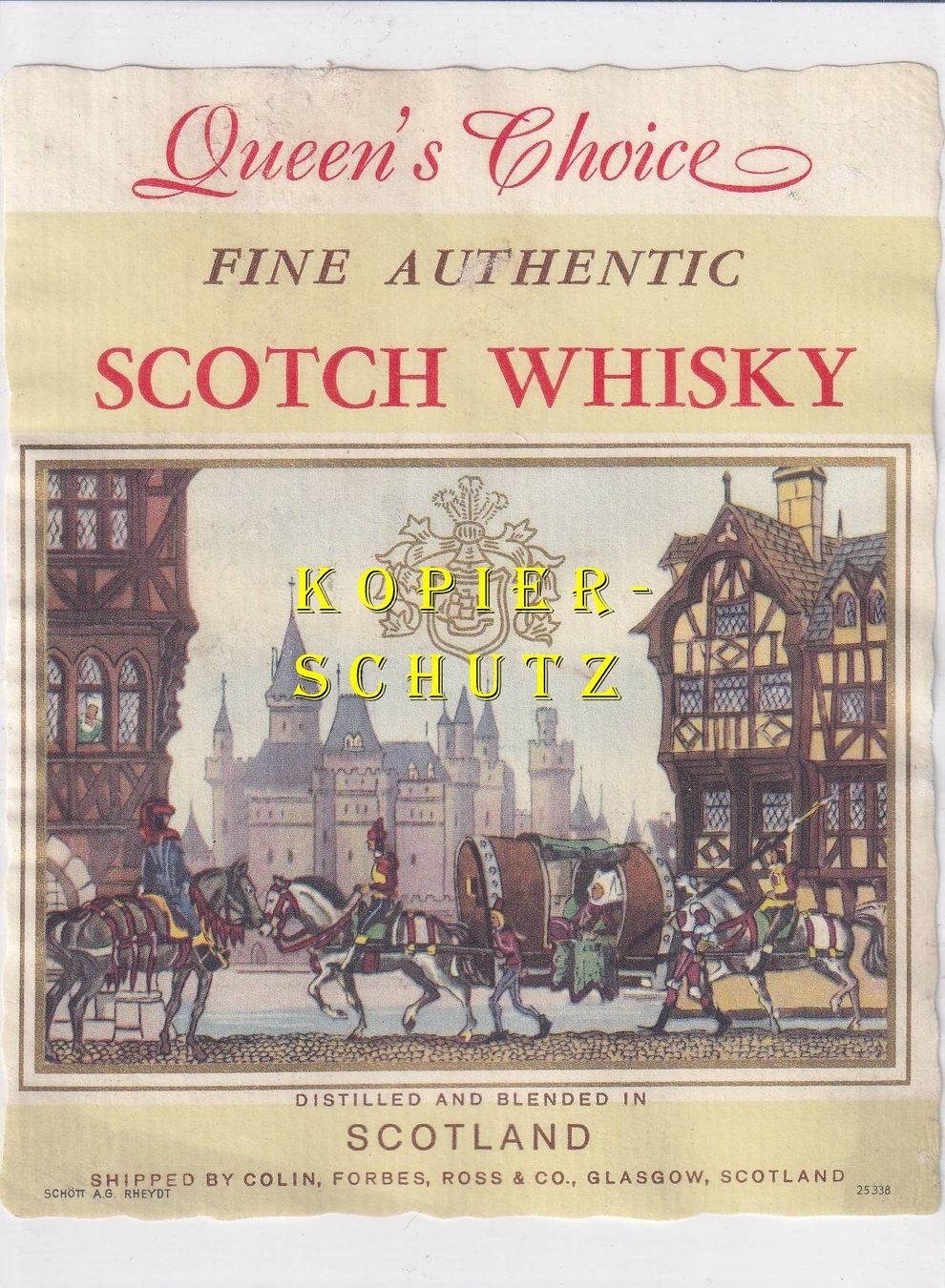Papier: Etikette - Scotch Whisky "Queen's Choice" /bd – D'occasion à Hombrechtikon par Rudolf07