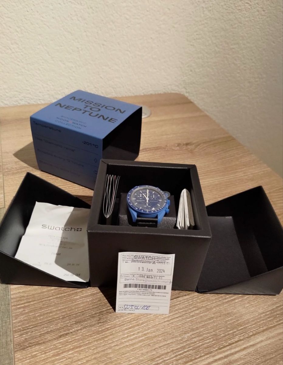 Swatch Uhren: Swatch Moonswatch Neptune Neu OVP – Neu und originalverpackt aus Baden von lam_n5kv