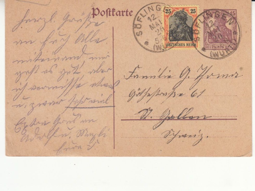Tutti i francobolli: DR Postkarte mit Zusatzfrankatur 1920 – Usato da Bürglen TG venduto da StampGraf