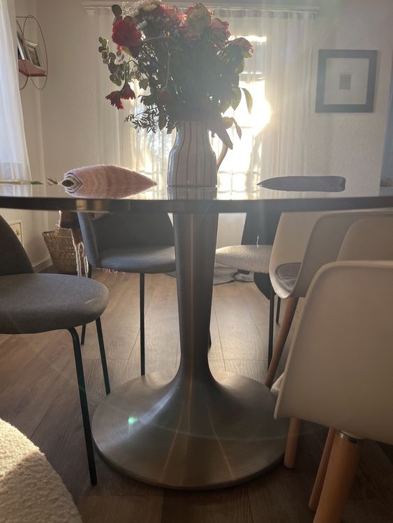 Esstisch oval von AM.PM - Rauchglasplatte 4