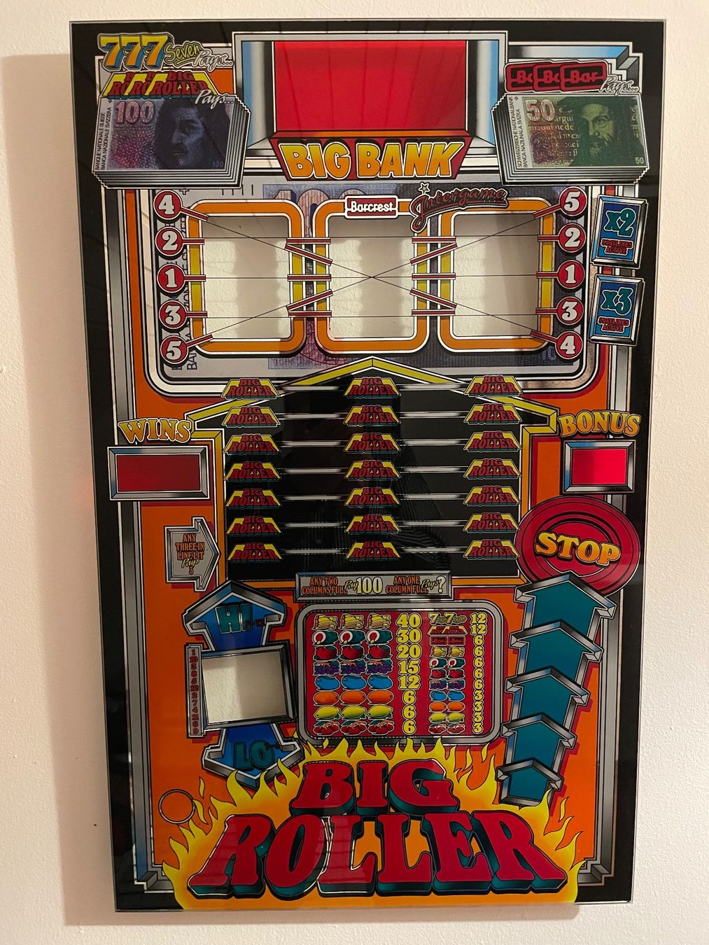 Flipperkästen: Frontpartie Geldspielautomat Flipper Glasbild – Gebraucht aus Klingnau von Quasimondo 3