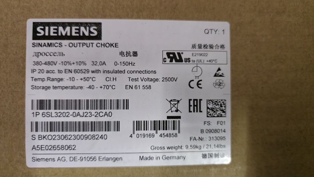 Siemens Componenti elettronici: Siemens Sinamics Output Choke 6SL3202 – Nuovo (secondo la descrizione) da Bronschhofen venduto da Er-winV 1