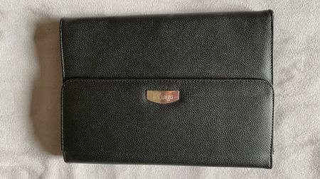 Schwarze Leder Reisetasche Clutch NEU - Dertours