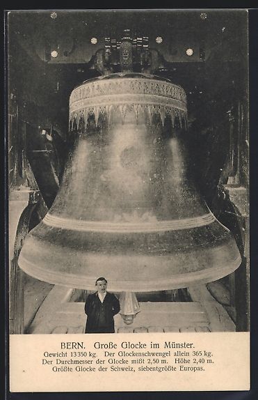 Ansichtskarten: AK Bern, Grosse Glocke im Münster – Gebraucht aus Berlin von bartko-reher