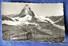 Foto-AK Zermatt - Bahn  - Matterhorn