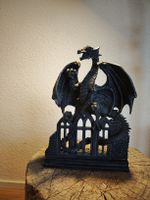 Grosse Drachenfigur Gothic Fantasy Burgruine ca. 18x25cm