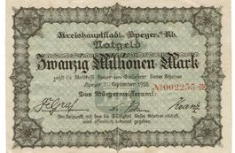 Speyer 20 Mil.Mark 21.09.1923 SS+