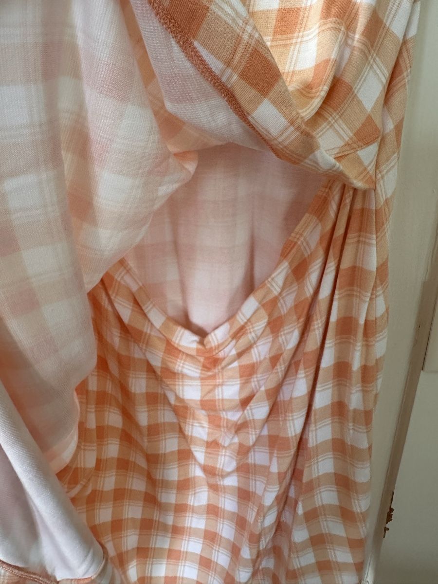 Kleider: Pregnancy Dress Gingham L Orange White – Neu (gemäss Beschreibung) aus Horgen von ger_2y92 1