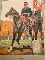 Originale Lithographie, der General, Top!