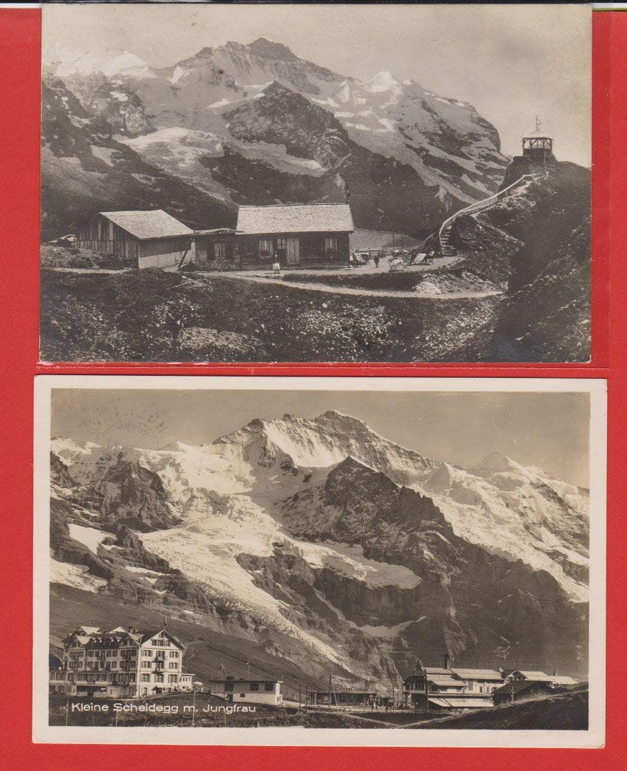 Cartoline postali: 4 alte Ansichtskarten kleine + grosse Scheidegg – Usato da Vitznau venduto da Ropaku
