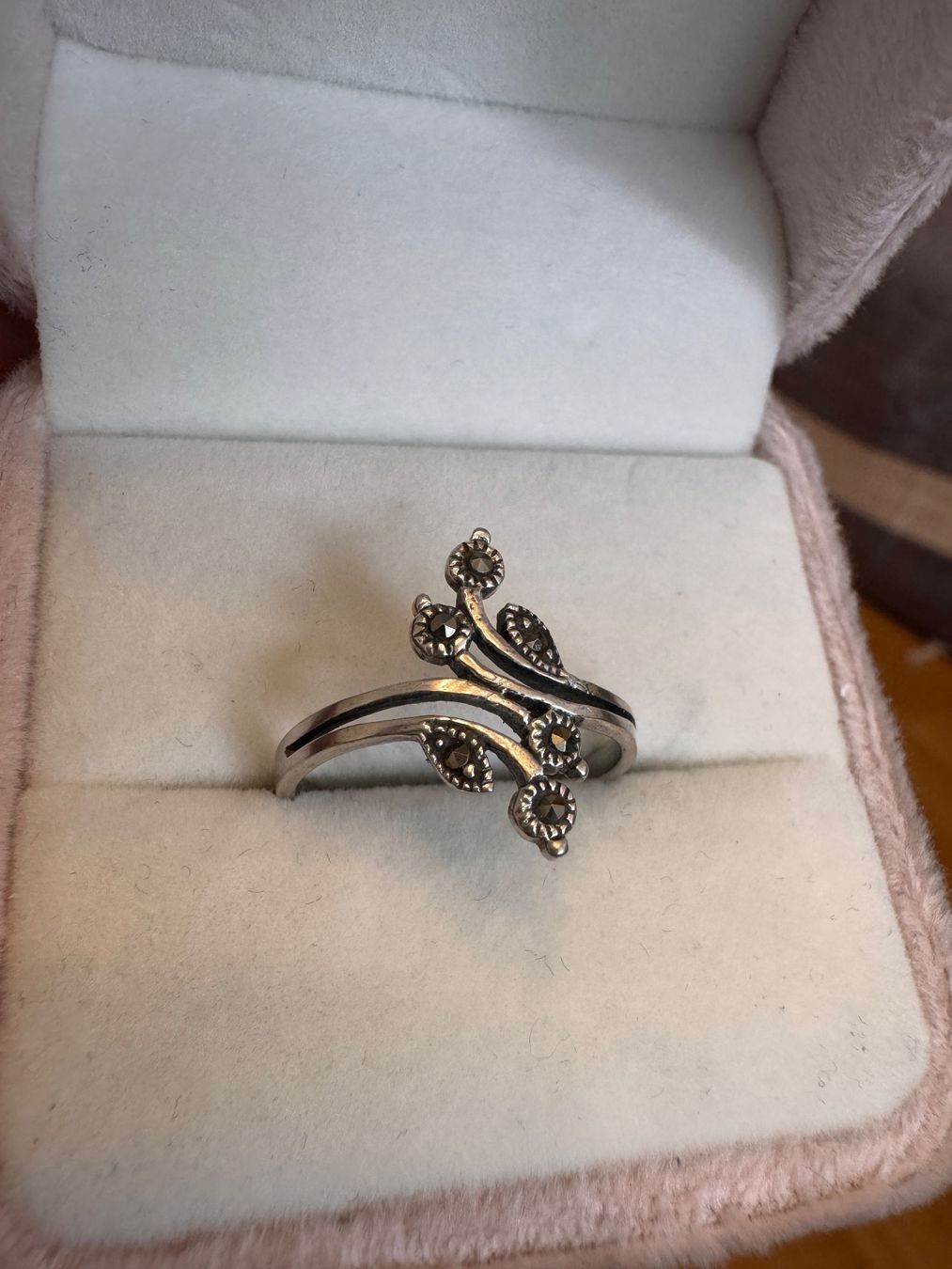 Anelli: Vintage Silberring S925 mit Markasit Stein Gr.59 – Usato da Zürich venduto da hanna1990 1
