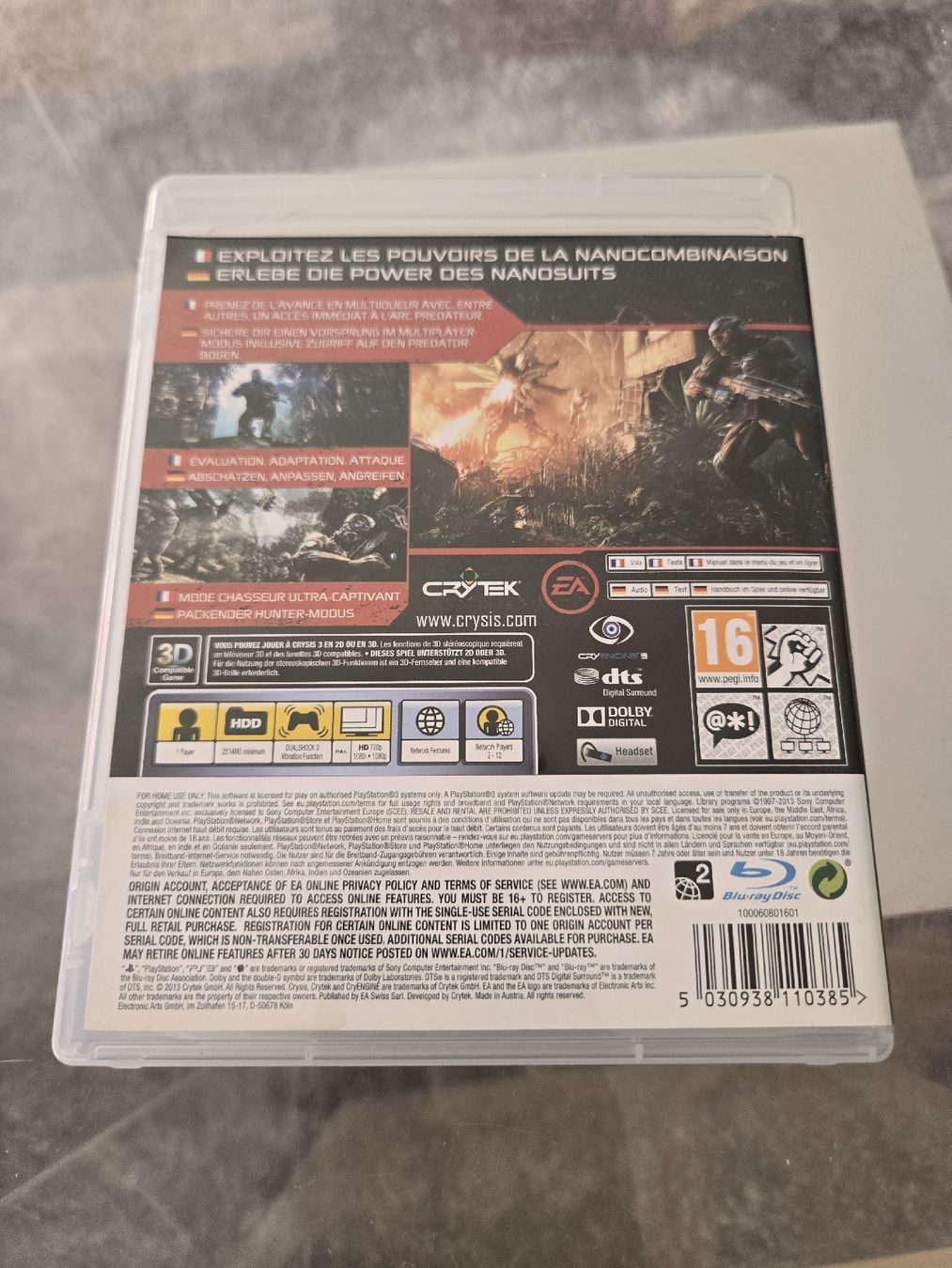 Jeux: Crysis 3 PS3 – D'occasion à Bussigny par Kfdlt 1