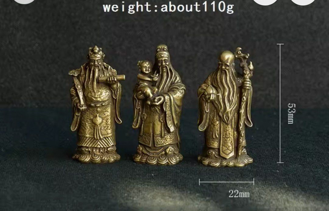 Statuette: 3 Dieux de la benediction/ Taoisme en bronze – Nuovo e nell'imballaggio originale da Vernier venduto da 19pigments 1