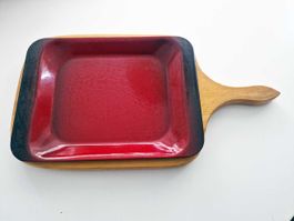Spezial Service emailliert Gusseisen Holzbrett Gastronomie