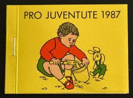 1987, Pro Juventute, Markenheft, Kind / gold **