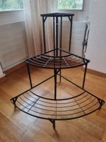 Eckregal für Blumen etc. Metall schwarz dreistufig Vintage