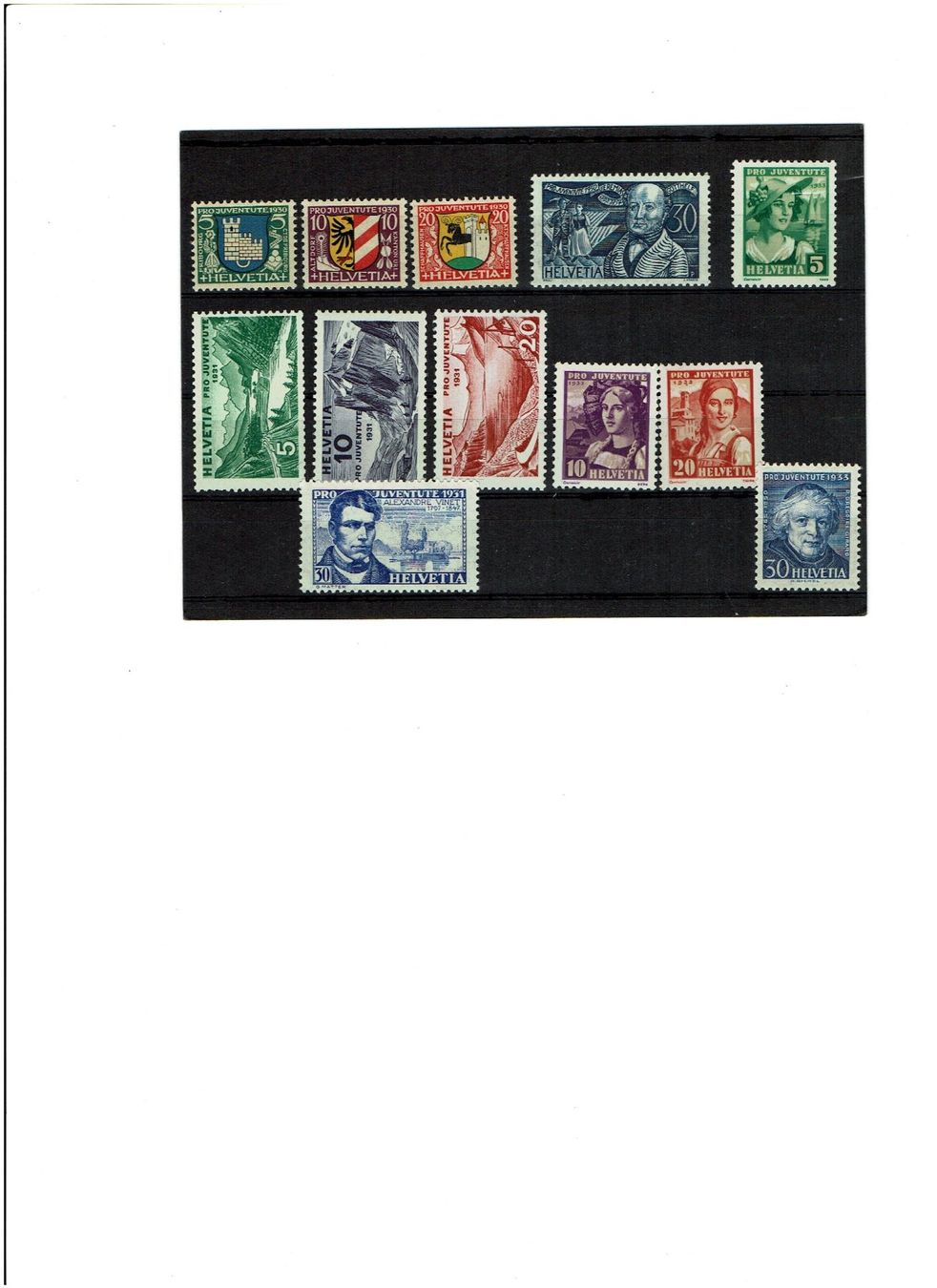 Alle Briefmarken: Pro Juventute 30-33 – Gebraucht aus Le Noirmont von Beranger