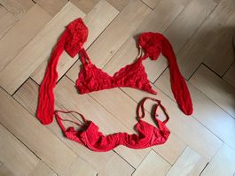 MAGIC X - Erotikwäsche aus roter Spitze L/80C
