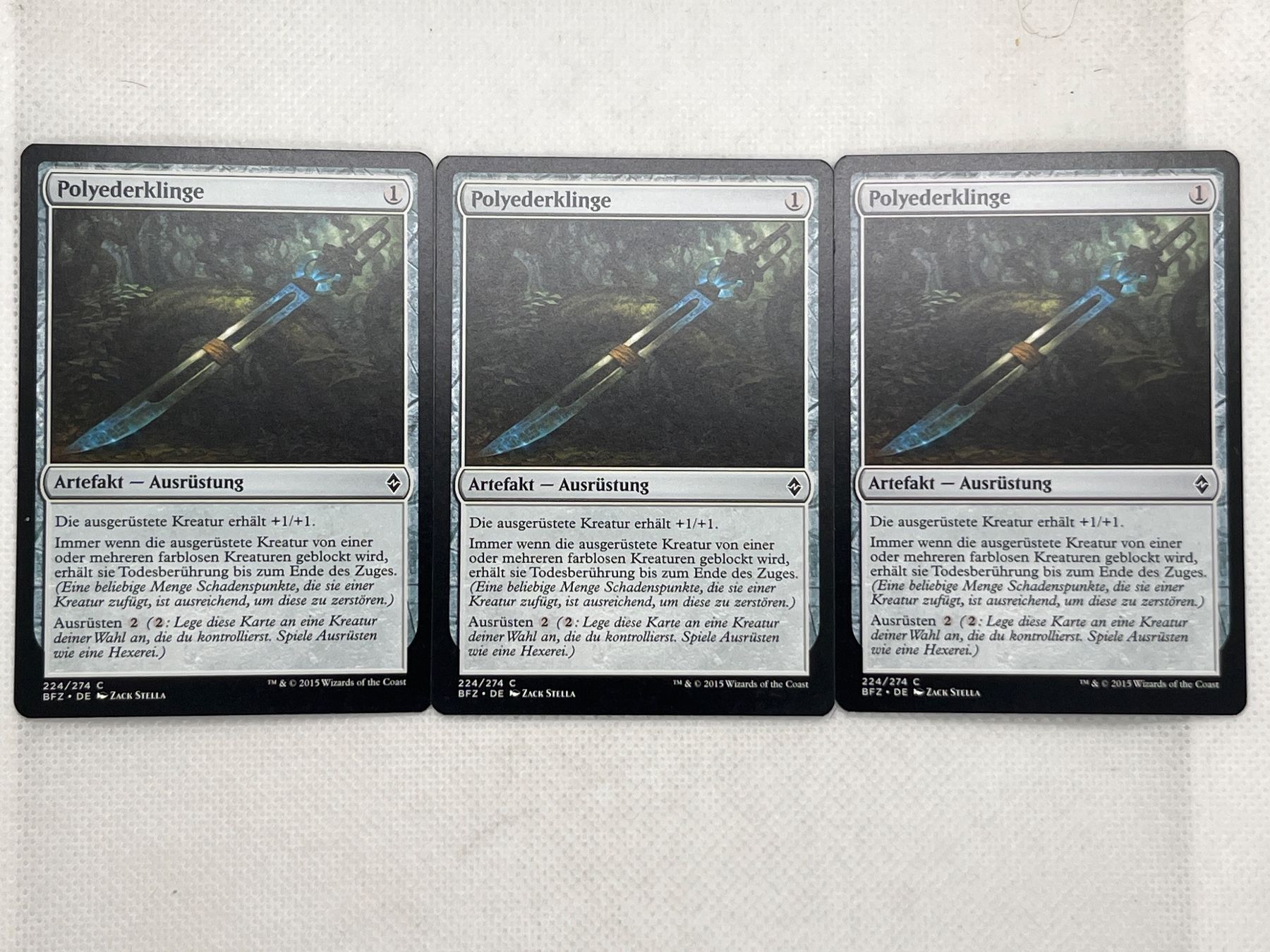Magic The Gathering Cartes à collectionner: MTG Polyederklinge BFZ 224 Deutsch Common 3x – D'occasion à Hinterkappelen par Kim1992