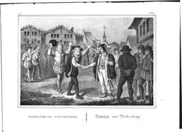Werdenberg Lithographie von Weibel  Comtesse 1838