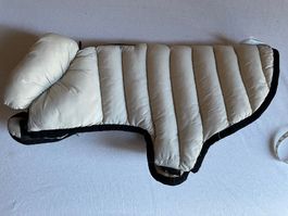 Hundemantel für kleinen Hund, Beige-Schwarz, ca. 30 cm