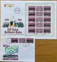 Gotthard-Bahn 1882–1982 & Orient-Express FDC Schweiz