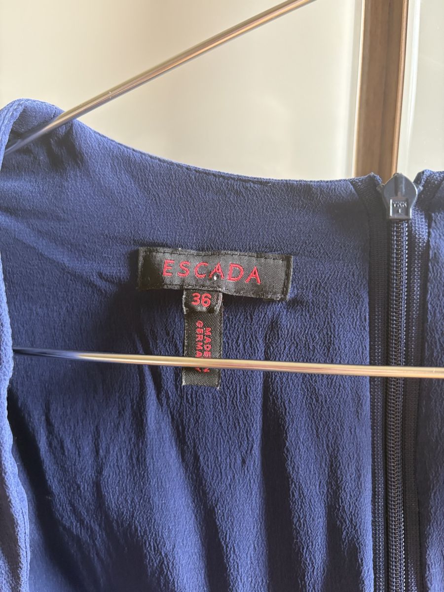 Escada Vestiti: Seidenkleid Escada blau – Usato da Basel venduto da ew1_rp7f 3