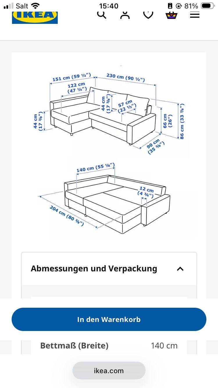 Ikea Divani: Gebrauchtes Ikea Sofa Friheten (grau) – Usato da Bern venduto da durischacosta 1