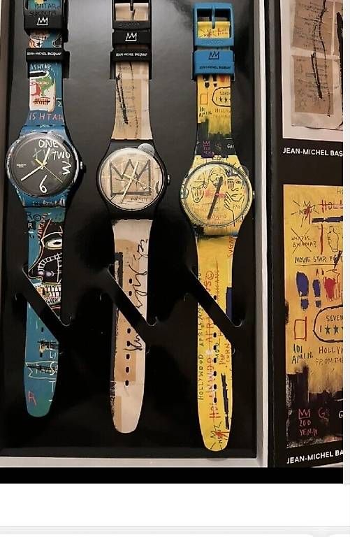Swatch Orologi: Swatch X Jean-Michel Basquiat  Kunst – Nuovo e nell'imballaggio originale da Münchwilen TG venduto da Boo76