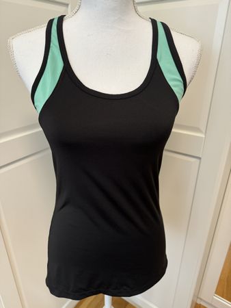 Sport-Top/ Fitness-Top von Even Odd, Gr.S, schwarz/türkis
