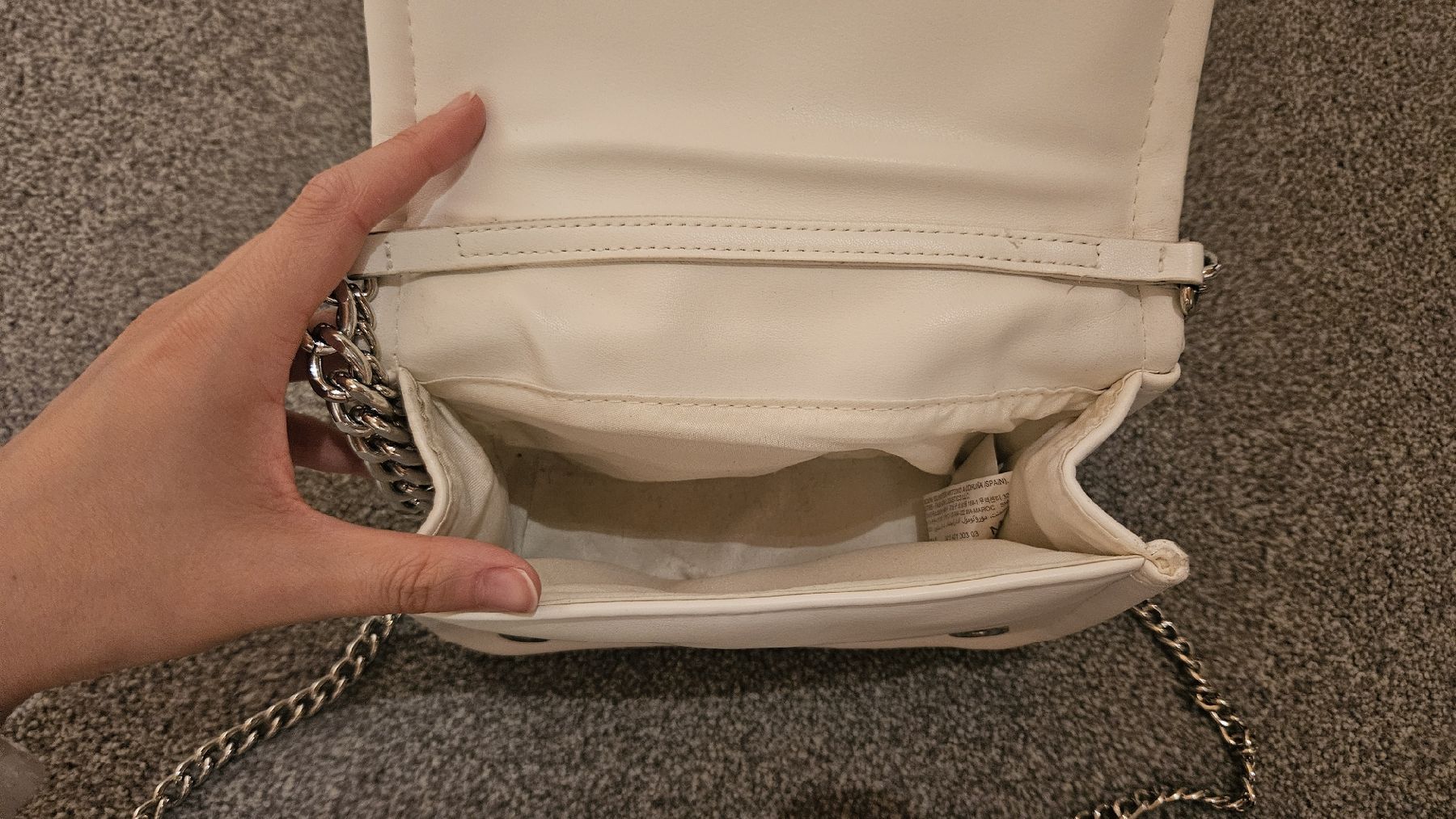 H&M Borse da donna: Weisse Handtasche mit Kettenbändel – Usato da Sax venduto da Kieselstei 1