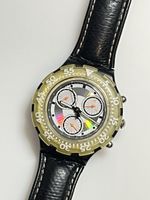 Swatch Uhr, Chronograph, Schwarz/Gelb, Top Zustand!