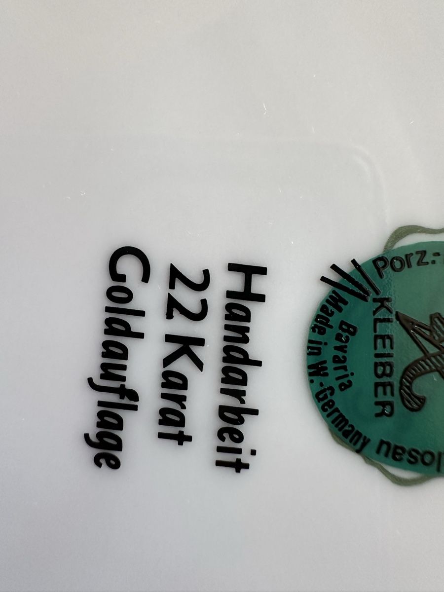 Teller: Kleiner Wandteller 19,5 cm Echt Goldrand – Gebraucht aus Herbriggen von Sehrazade 5