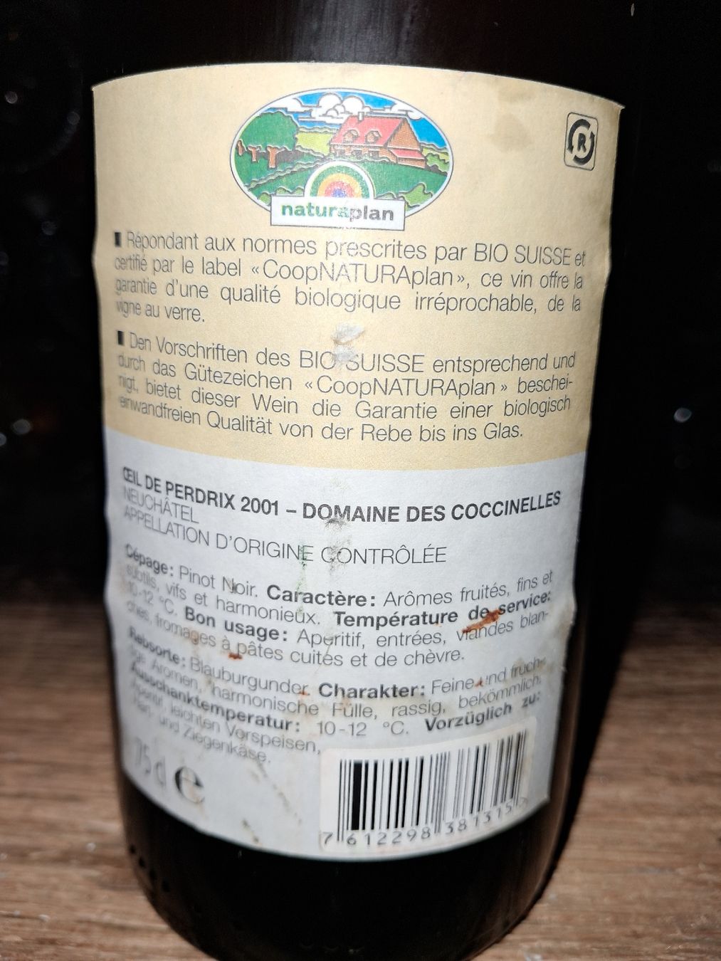 Vino: Domaine des coccinelles Oeil-de-perdrix 2001 – Nuovo e nell'imballaggio originale da Le locle venduto da juliensaran 3