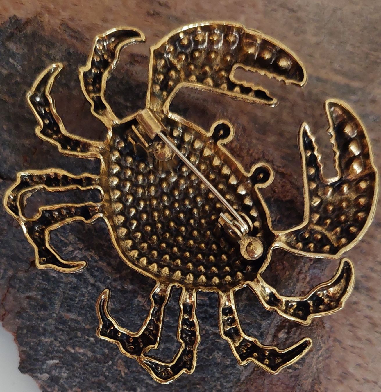 Spille & Fermagli: Brosche Krebs / Krabbe hell mit Strass-Steinchen – Nuovo (secondo la descrizione) da Oberwil BL venduto da Kukkaniitty 4