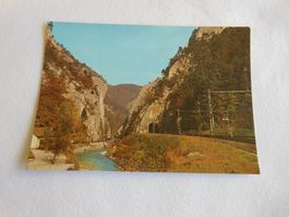 Alte Ansichtskarte: Moutier - Les gorges, Herbstzauber!