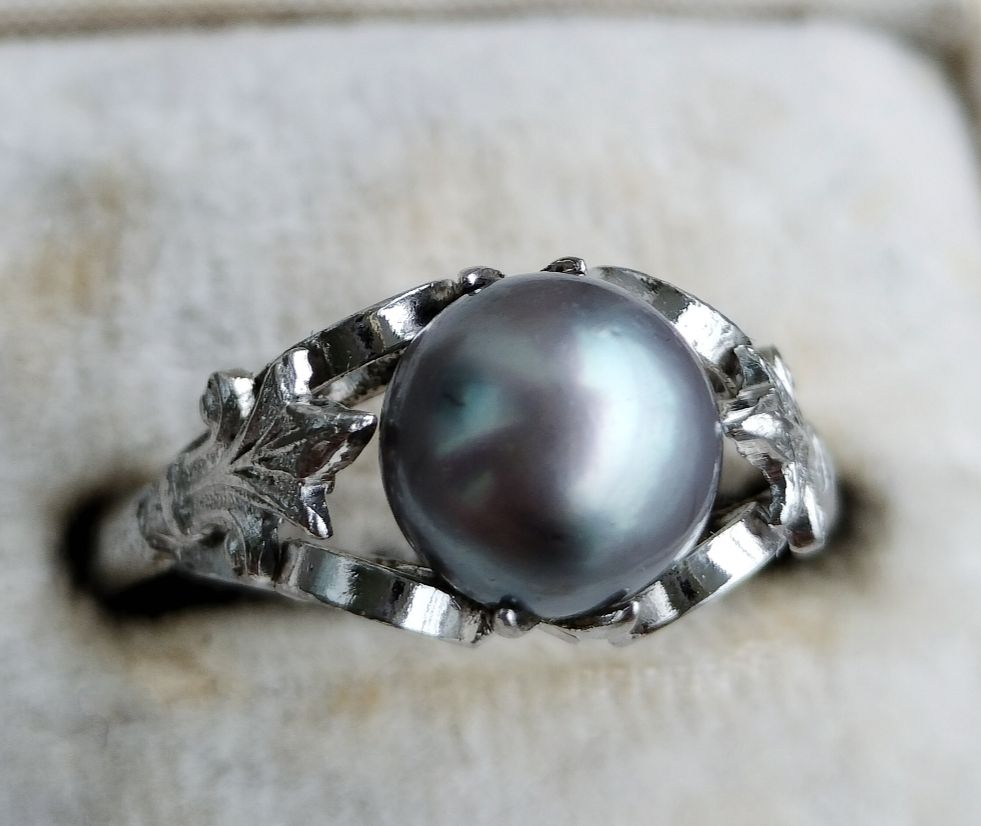 Anelli: Art Deco Antiker Perlen Silber Ring – Usato da schwyz venduto da larry91sz 4