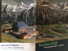 2 Aktionär-Freibillette Mürren-Allmendhubel retour