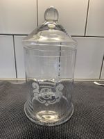 Vorratsdose aus Glas mit Deckel, Bonbonniere, Vintage