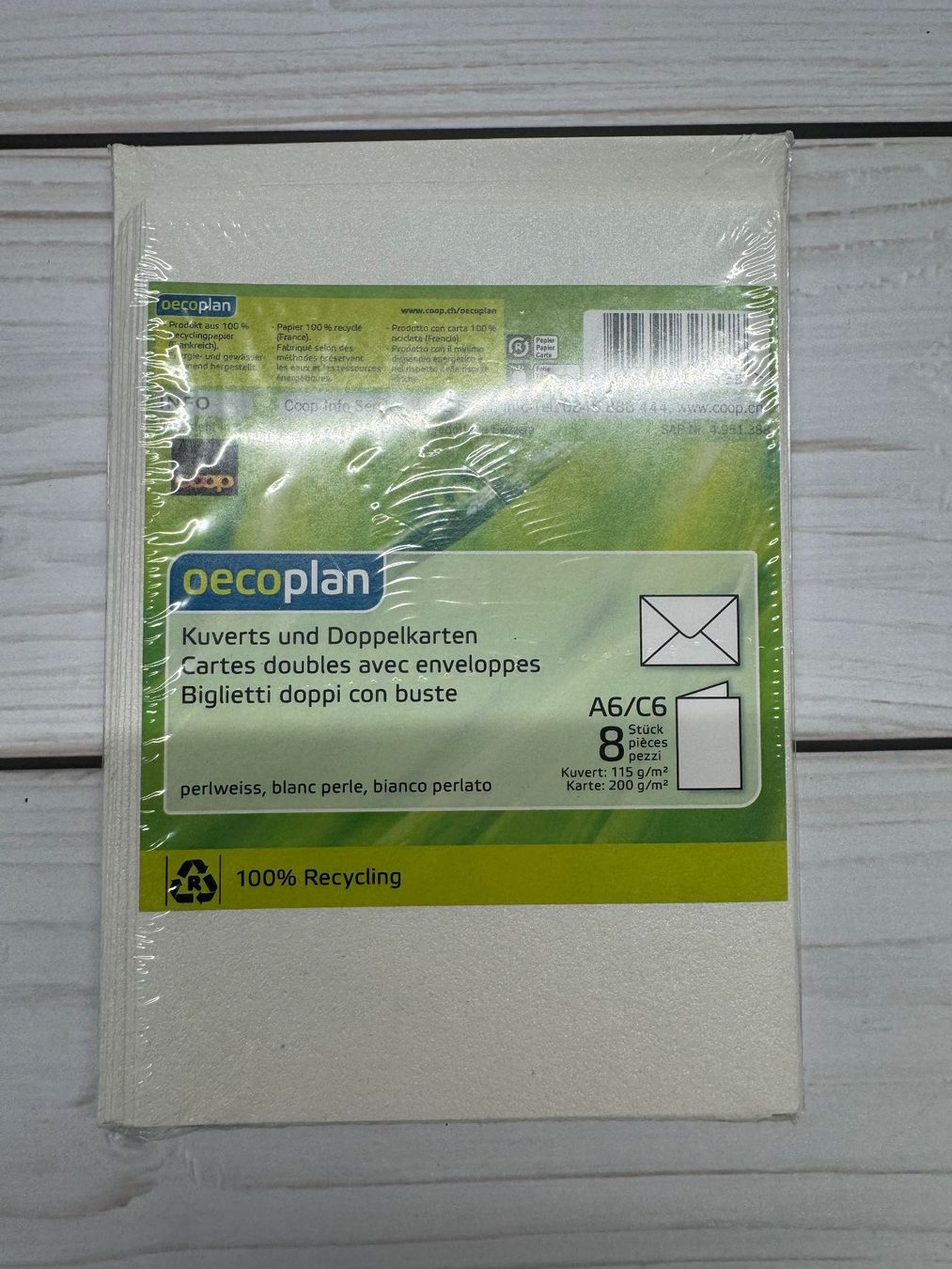 Papiere: Oecoplan 8 Doppelkarten mit Couvert A6/C6 weiss / H – Neu (gemäss Beschreibung) aus Neukirch (Egnach) von muolen