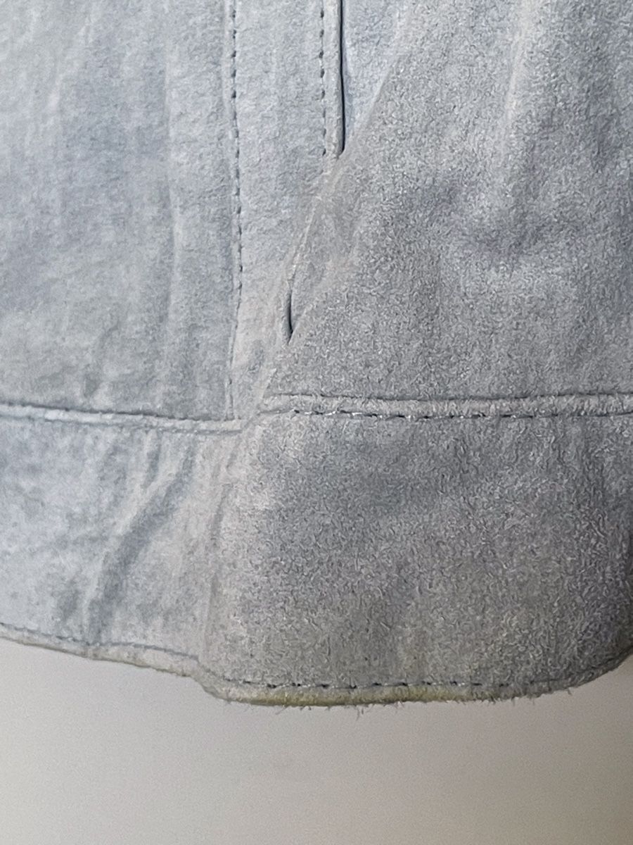 Giacche: Veste en daim bleu clair taille 40 – Usato da Vuadens venduto da Nina11 5